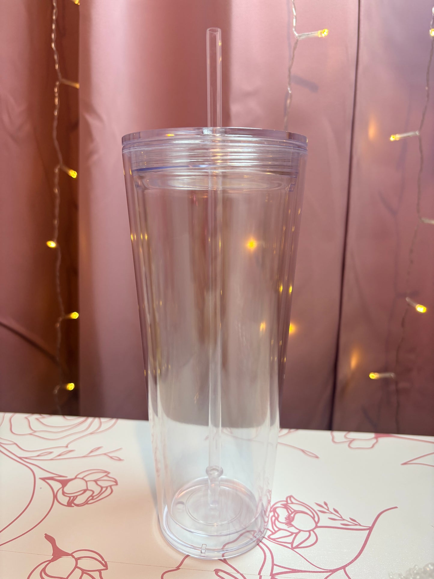 24 oz Acrylic Snowglobe Tumbler (Lava)