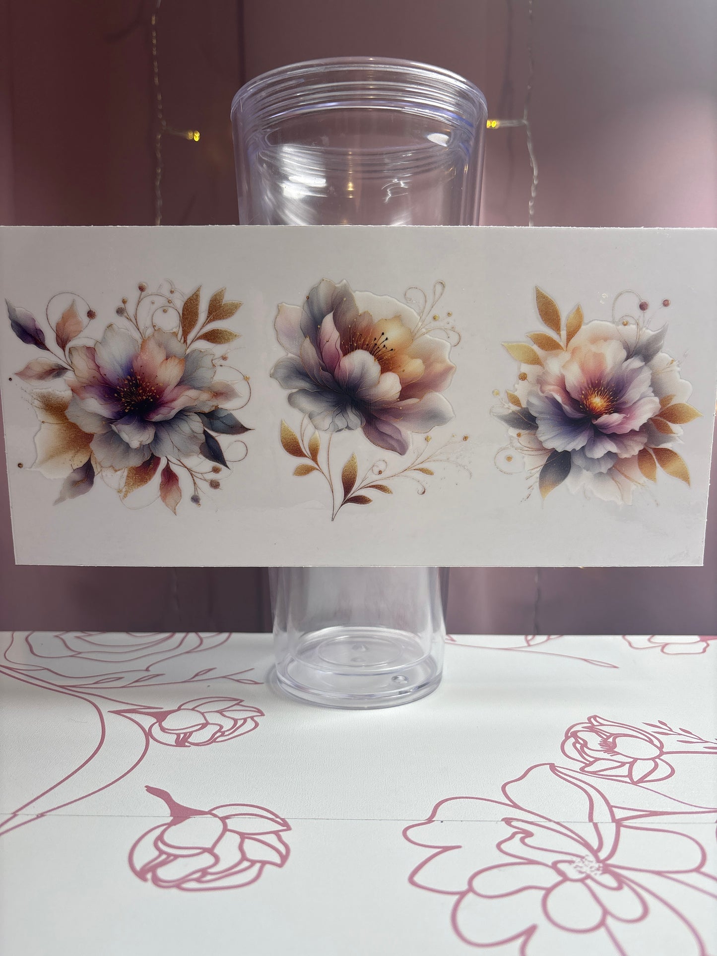 Flowers Cup Decals/Wrap