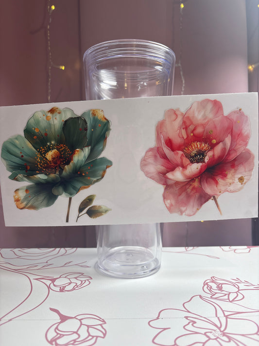 Flowers Cup Decals/Wrap