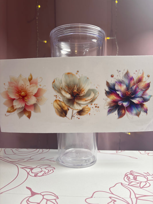 Flowers Cup Decals/Wrap