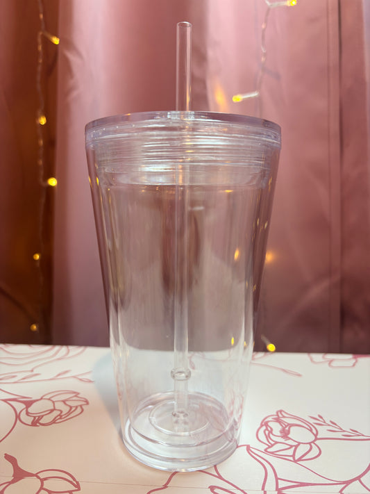 16 oz Acrylic Snowglobe Tumbler (Lava)